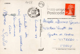 Philatelic Postcard With Stamps Sent From UNITED KINGDOM To ITALY - Cartas & Documentos