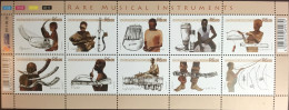 South Africa 2011 Rare Musical Instruments Sheetlet MNH - Nuevos