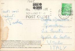 Philatelic Postcard With Stamps Sent From UNITED KINGDOM To ITALY - Briefe U. Dokumente