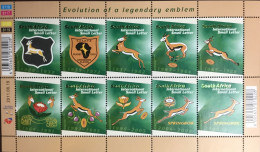 South Africa 2011 Rugby Emblem Sheetlet MNH - Unused Stamps