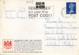 Philatelic Postcard With Stamps Sent From UNITED KINGDOM To ITALY - Briefe U. Dokumente