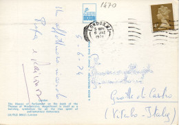 Philatelic Postcard With Stamps Sent From UNITED KINGDOM To ITALY - Storia Postale