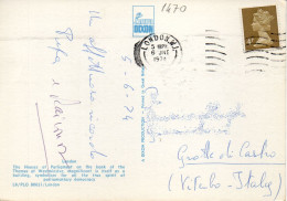 Philatelic Postcard With Stamps Sent From UNITED KINGDOM To ITALY - Brieven En Documenten