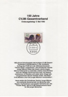 Germany Deutschland 1982 First Day Sheet Christlichen Vereine Junger Männer CVJM Young Men's Christian Associations Bonn - 1981-1990