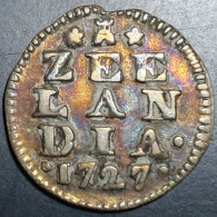 Provincial Dutch Netherlands Zeeland Zeelandia 2 Stuiver 1727 Silver Nice Toning - Monedas Provinciales