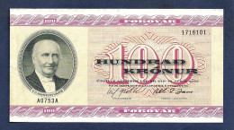 Faeroe Islands 100 Kronur 1949 (1975) P18a EF Or Better - Isole Faroer