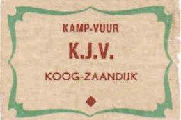 Dutch Matchbox Label, Koog Aan De Zaan - North Holland, KAMP-VUUR K. J. V. KOOG - ZAANDIJK, Korfball, Netherland - Boites D'allumettes - Etiquettes