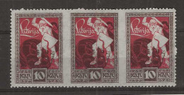 1919 MNH Latvia Mi 36 V Vertical Imperforated, Certificate - Lettonia