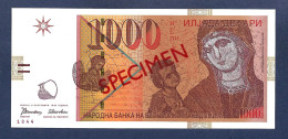 Macedonia 1000 Denari 1996 Specimen P18 UNC - Nordmazedonien