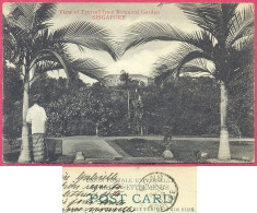 View Of Tyersall From Botanical Garden, Malay Man Singapore 1907_CPA Vintage_(n°PCard547)_Mons 1907_cpc - Singapore