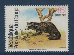 Congo, **, Yv 711C, Mi 930, SG 964, La Civette Africaine ( Civettictis Civetta), - Sonstige & Ohne Zuordnung