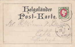 AD Heligoland Postkarte 1887 - Helgoland