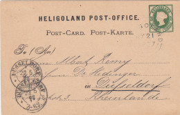 AD Heligoland Postkarte P 1 1877 - Héligoland