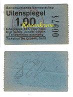 Ticket Toegangskaart Carte D'entrée Gent Samenwerkende Vennootschap Uilenspiegel - Tickets - Entradas