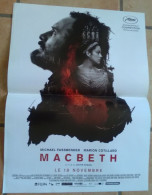 AFFICHE CINEMA FILM MACBETH FASSBENDER COTILLARD KURZEL 2015 TBE SHAKESPEARE - Affiches & Posters