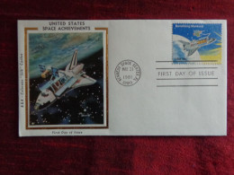 1981 - COVER - U.S.A. -  UNITED STATES SPACE ACHIEVEMENTS, COLORANO SILK CACHET - Collections (sans Albums)