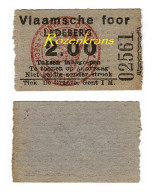 Ticket Toegangskaart Carte D'entrée Vlaamsche Foor Ledeberg Kermis Foire Fête Foraine - Eintrittskarten