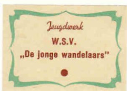 Dutch Matchbox Label, Jeugdwerk W. S. V. De Jonge Wandelaars, Holland, Netherlands - Boites D'allumettes - Etiquettes