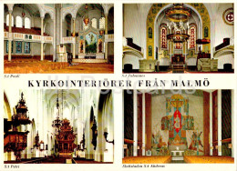 Malmo - Kyrkointeriorer Fran Malmo - St Pauli - St Petri - St Johannes - Church - Multiview - 303 - Sweden - Unused - Svezia