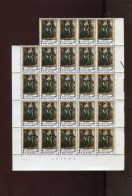 Belgie 1724 1724-V Painting Varieteit Z.7 In Blok Van 24 Plaatnummer 1 MNH OCB +9€ - 1961-1990