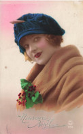 FÊTES - VŒUX - Heureux Noël - Femme - Fantaisie - Carte Postale Ancienne - Autres & Non Classés