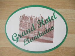 LLANDUDNA GRAND HOTEL  ETIQUETTE HOTEL - Hotel Labels