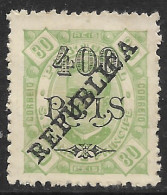 St. Thomas And Prince – 1913 KIng Carlos Overprinted REPUBLICA 400 Over 80 Réis Mint Stamp - St. Thomas & Prince