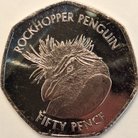 Falkland Islands - 50 Pence 2021AA, Northern Rockhopper Penguin, UC# 114 (#3867) - Falkland Islands