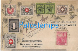 225824 ARGENTINA BUENOS AIRES - MONTEVIDEO PUBLICITY FABRICA DE CALZADO SCHOENENWERD SWITZERLAND C. F. BALLY  POSTCARD - Argentine