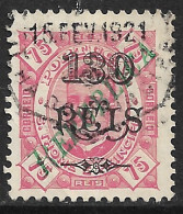 St. Thomas & Prince – 1920 King Carlos Local Overprinted REPUBLICA 130 Réis Over 75 Réis Used Stamp - St. Thomas & Prince