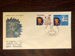 PHILIPPINES FDC COVER 1980 YEAR RHEUMATISM RHEUMA HEALTH MEDICINE STAMPS - Philippines