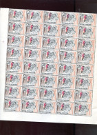 Belgie 1255 1255-V2 Varieteit Z.35 In Blok Van 40 Plaatnummer 0 OCB 16€ MNH - 1961-1990