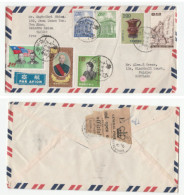 1961 TAIWAN Multi Stamps ART WOMEN DEFENCE CHANG KAI SHEK Cover To GB FOUND OPEN LABEL SEAL  Air Mail China - Covers & Documents