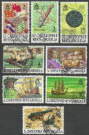 St Kitts-Nevis. 1970 QEII. 8 Used Values To 20c. SG 206etc. M3133 - San Cristóbal Y Nieves - Anguilla (...-1980)