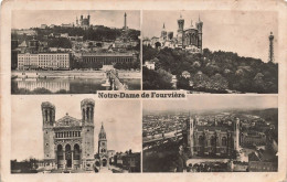 FRANCE - Lyon - Multivues De Notre Dame De Fourvière - Carte Postale Ancienne - Otros & Sin Clasificación