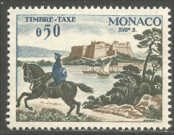 630 Monaco Taxe 1960 Postman Facteur Messager Messenger Cheval Horse Pferd MH * Neuf (MON-453) - Horses