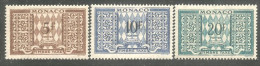 630 Monaco Taxe 1946 5f 10f 20f MH * Neuf (MON-439) - Portomarken