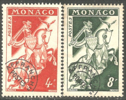 630 Monaco Chevalier Cheval Horse Pferd Cavallo Knight TTB VF */o (MON-418) - Horses