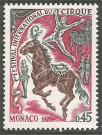 630 Monaco Cirque Circus Cheval Horse Pferd Caballo Cavallo MNH ** Neuf SC (MON-363a) - Zirkus