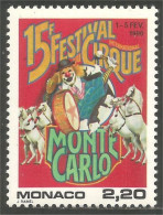 630 Monaco Cirque Circus Clown Cheval Horse Pferd Caballo Cavallo MNH ** Neuf SC (MON-358a) - Horses