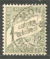 630 Monaco 1905 Yv 1 Taxe Postage Due 1c Olive (MON-335) - Postage Due