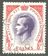 630 Monaco 1955 Yv 422 Prince Rainier III 8f (MON-297) - Used Stamps