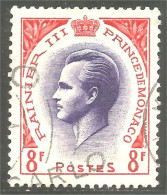 630 Monaco 1955 Yv 422 Prince Rainier III 8f (MON-297) - Usati