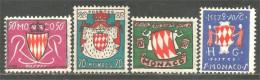 630 Monaco 1954 Yv 405-408 Armoiries Coat Of Arms MH * Neuf (MON-289) - Briefmarken