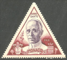 630 Monaco 1951 Yv 354 Pape Pope Pie XII MH * Neuf Très Légère (MON-275b) - Cristianismo