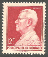 630 Monaco 1948 Yv 305 Prince Louis II 12f Rouge (MON-251a) - Oblitérés
