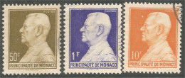 630 Monaco 1948 Yv 302A-304A Prince Louis II (MON-249) - Gebraucht