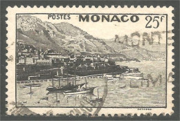 630 Monaco 1948 Yv 313 25f Noir Bateaux Boats Ships (MON-223) - Used Stamps