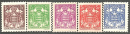 630 Monaco 1937 Yv 154-158 Armoiries Coat Of Arms MH * Neuf (MON-180a) - Ungebraucht