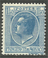 630 Monaco 1924 Yv 99 Prince Louis II 1f 50 Bleu MH * Neuf Très Légère (MON-169) - Ongebruikt